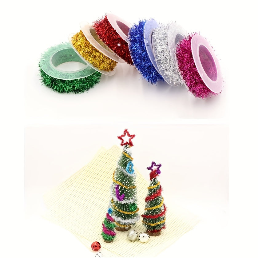 Christmas Tinsel Ribbon Metallic Garland Glitter for Party Decorations