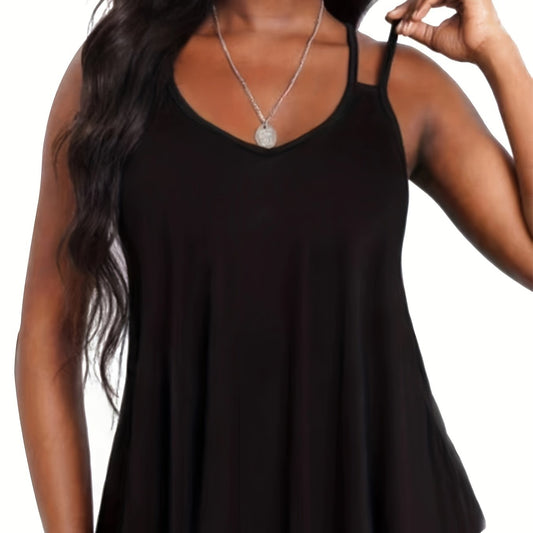 Cutout Straps Tank Top Sleeveless Summer Top