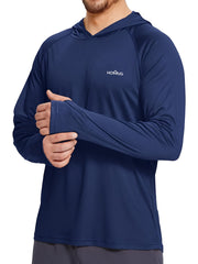 Men's UPF 50 Sun Protection Hoodie Long Sleeve SPF UV Quick Dry Lightweight