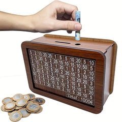 Home counter piggy bank Wooden crafts