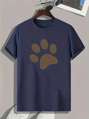 Paw Print Pattern Men's Sports T-shirt