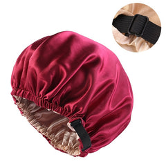 Adjustable Satin Bonnet for Women Double Layer Sleeping Cap