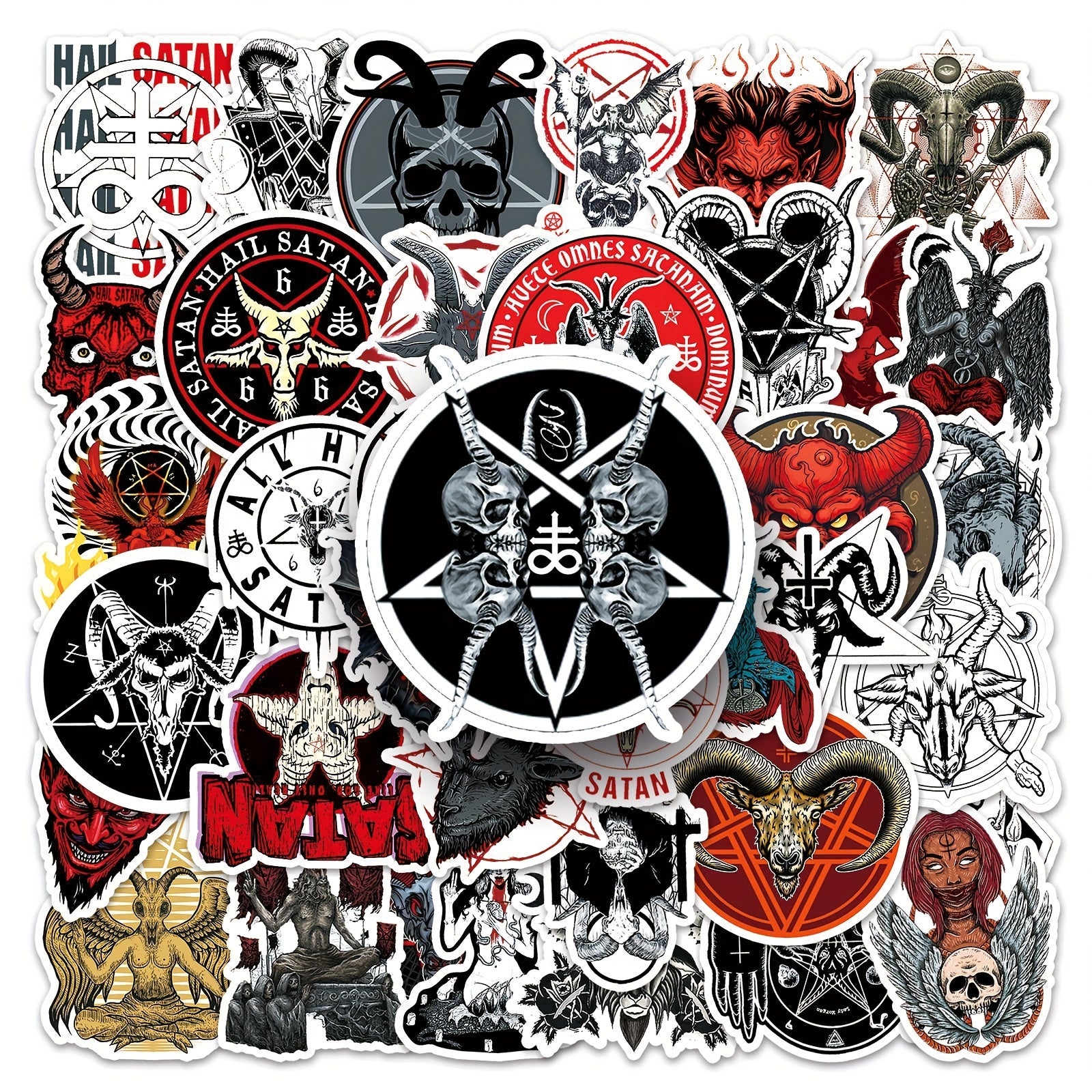 50pcs Satan Fallen Angel Devil Series Stickers for Mobile Phone Cases