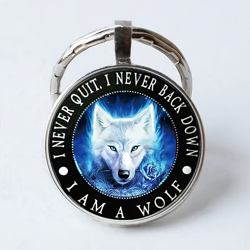 Vintage Wolf Keychain For Boys Birthday Gift