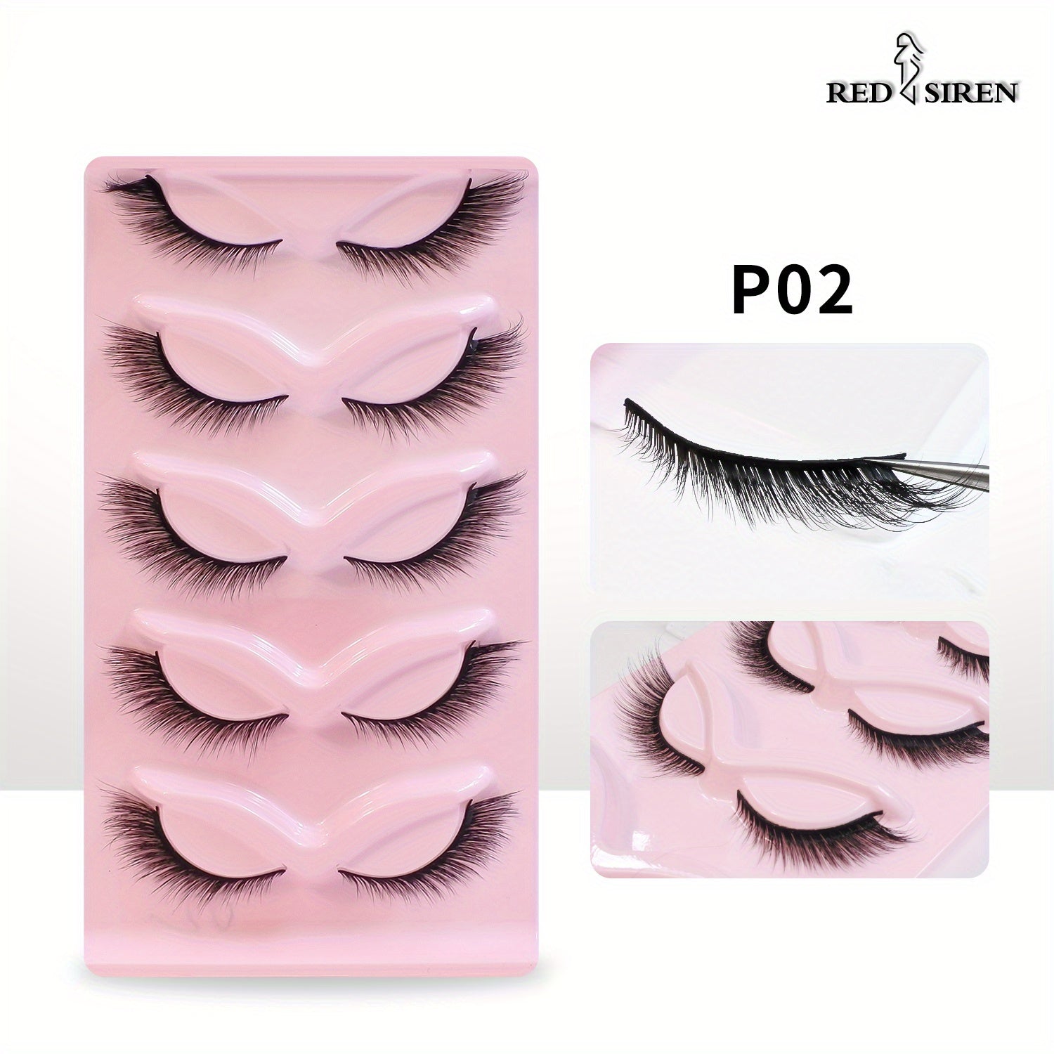 Cat Eye Lashes 5 Pairs Winged Wispy Natural False Eyelashes Makeup