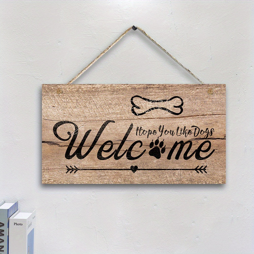 Wooden Door Sign Welcome Wall Hanging Decoration