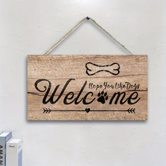 Wooden Door Sign Welcome Wall Hanging Decoration
