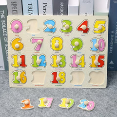 Numbers 0-20 Puzzle with Animals for Toddlers