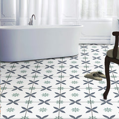 Boho Floor Stickers Waterproof Self-adhesive Tile Stickers 12pcs