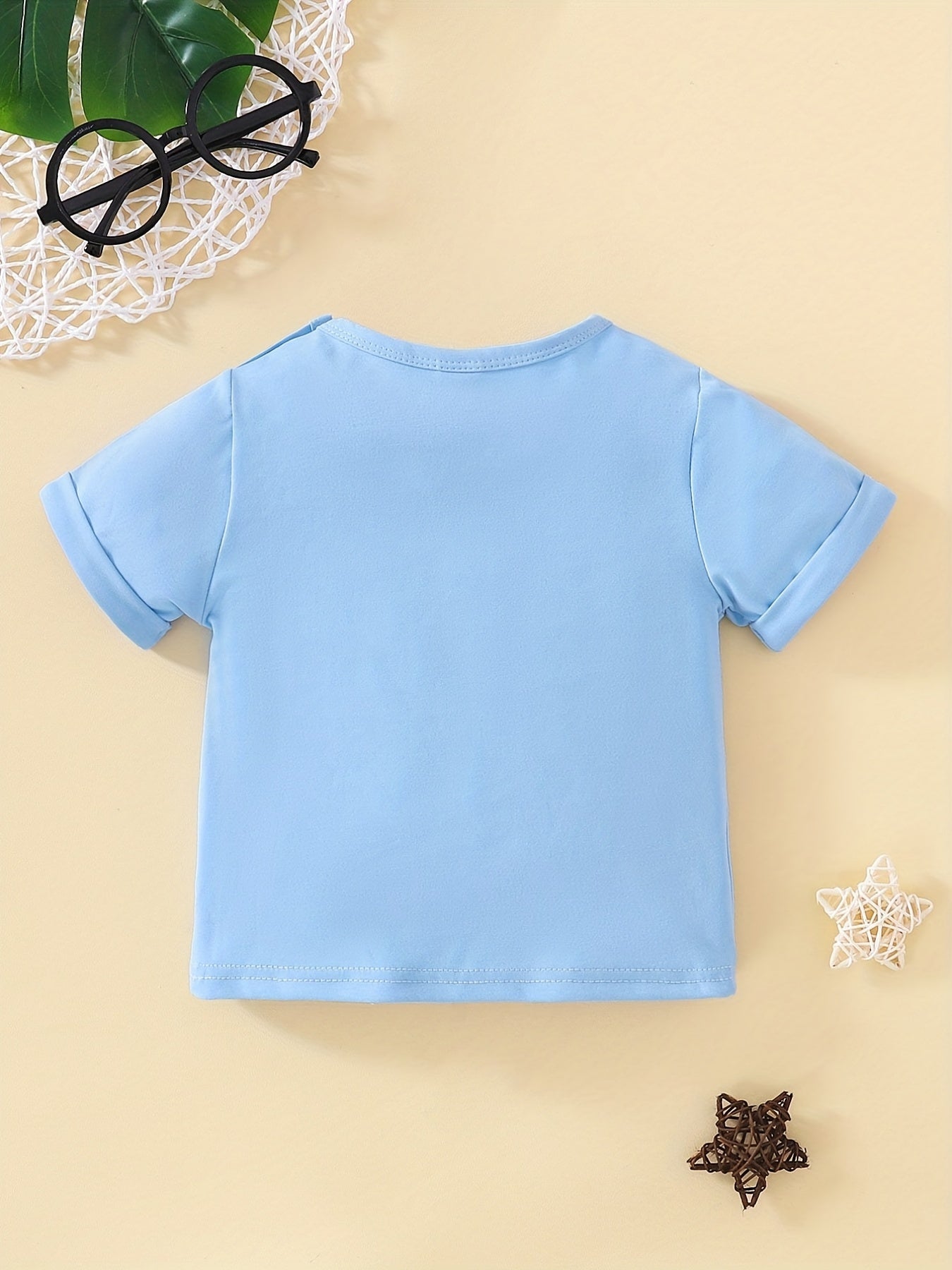 Toddler Baby Girls Resort Style Print Tee Top Short Sleeve Blouse