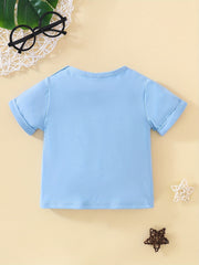 Toddler Baby Girls Resort Style Print Tee Top Short Sleeve Blouse