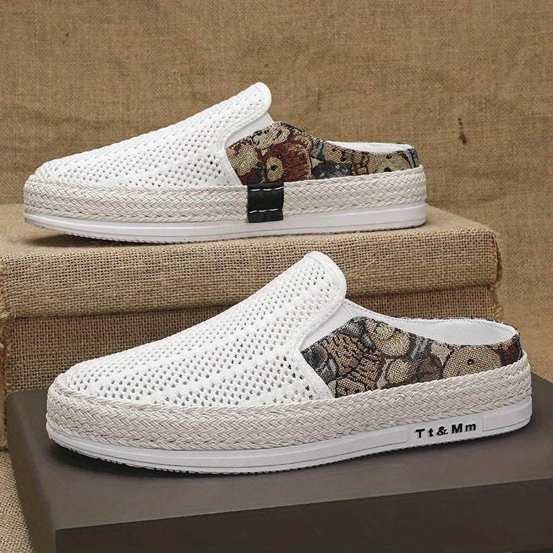 Men's Lightweight Breathable Slip On Mules Non Slip Slippers