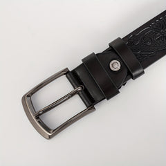 Men's Embossed PU Leather Belt
