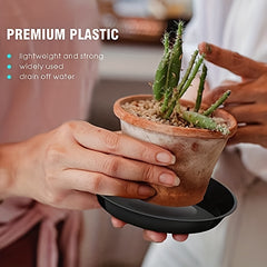 6pcs Plastic Plant Saucer Tray 15-24cm Indoor Outdoor Flower Pot Accessories
