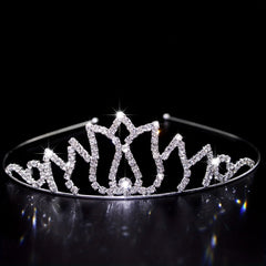 Rhinestone Headband Queen Crown Tiara Head Jewelry Bridal Wedding Hair Accessori