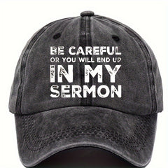 Letter Printed Cotton Baseball Cap Outdoor Sun Hat For Men And Women