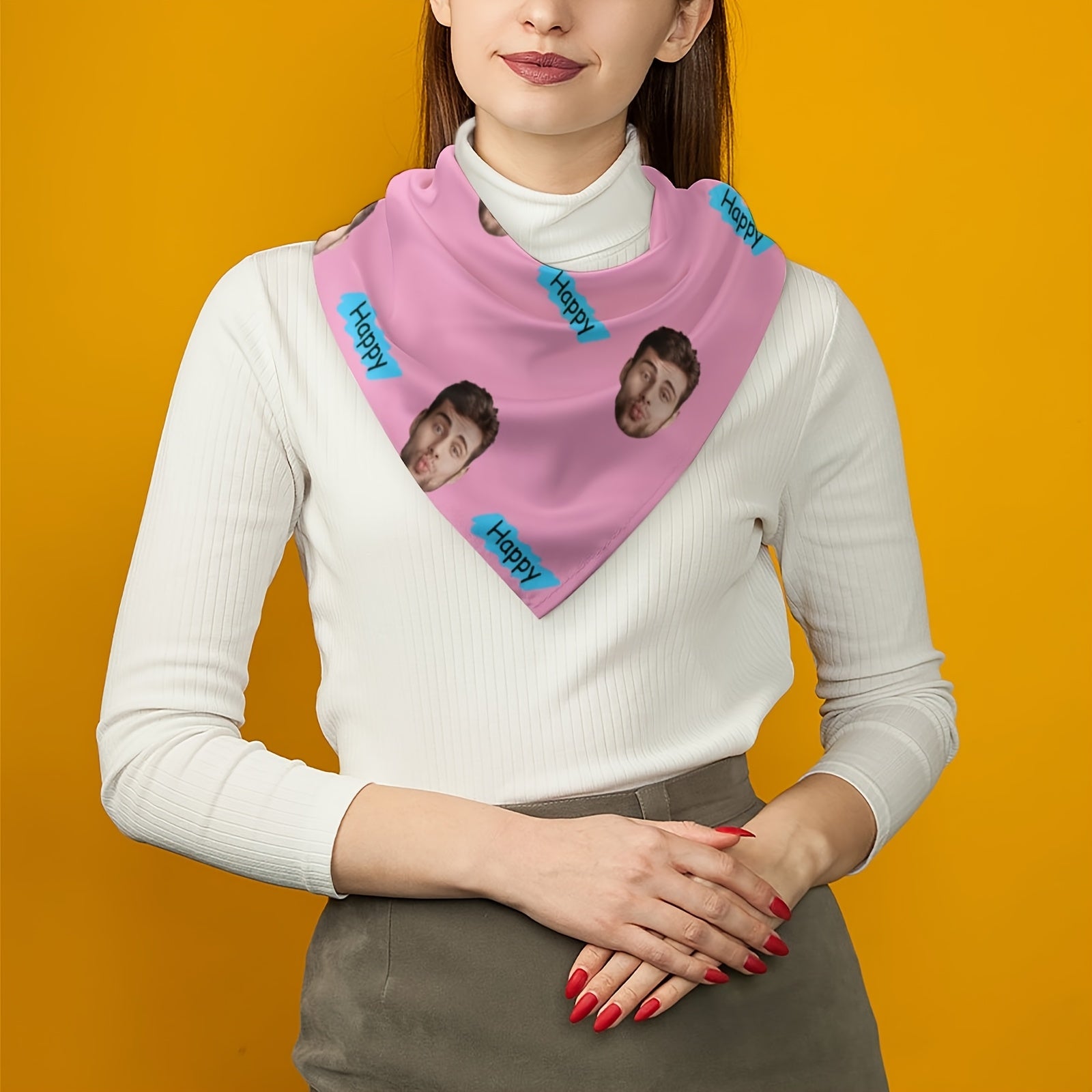 Personalized Photo Text Scarf Bandana