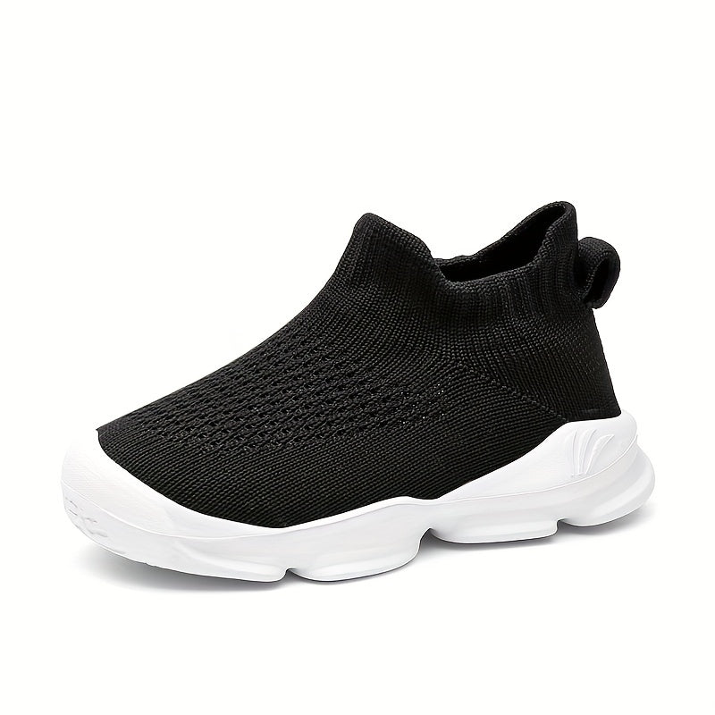 Girls Lightweight Breathable Woven Sneakers Anti Slip Low Top Slip On Shoes