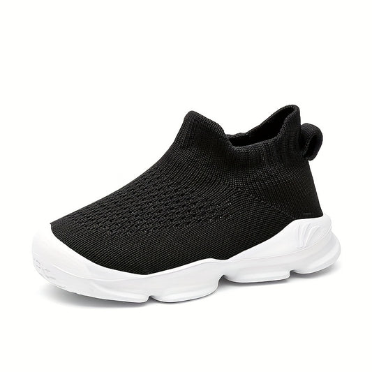 Girls Lightweight Breathable Woven Sneakers Anti Slip Low Top Slip On Shoes