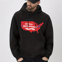 Always Remember Print Hoodie Hoodies For Men Men's Casual Graphic Pullover Hoode