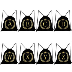Golden Letters Print Drawstring Backpack