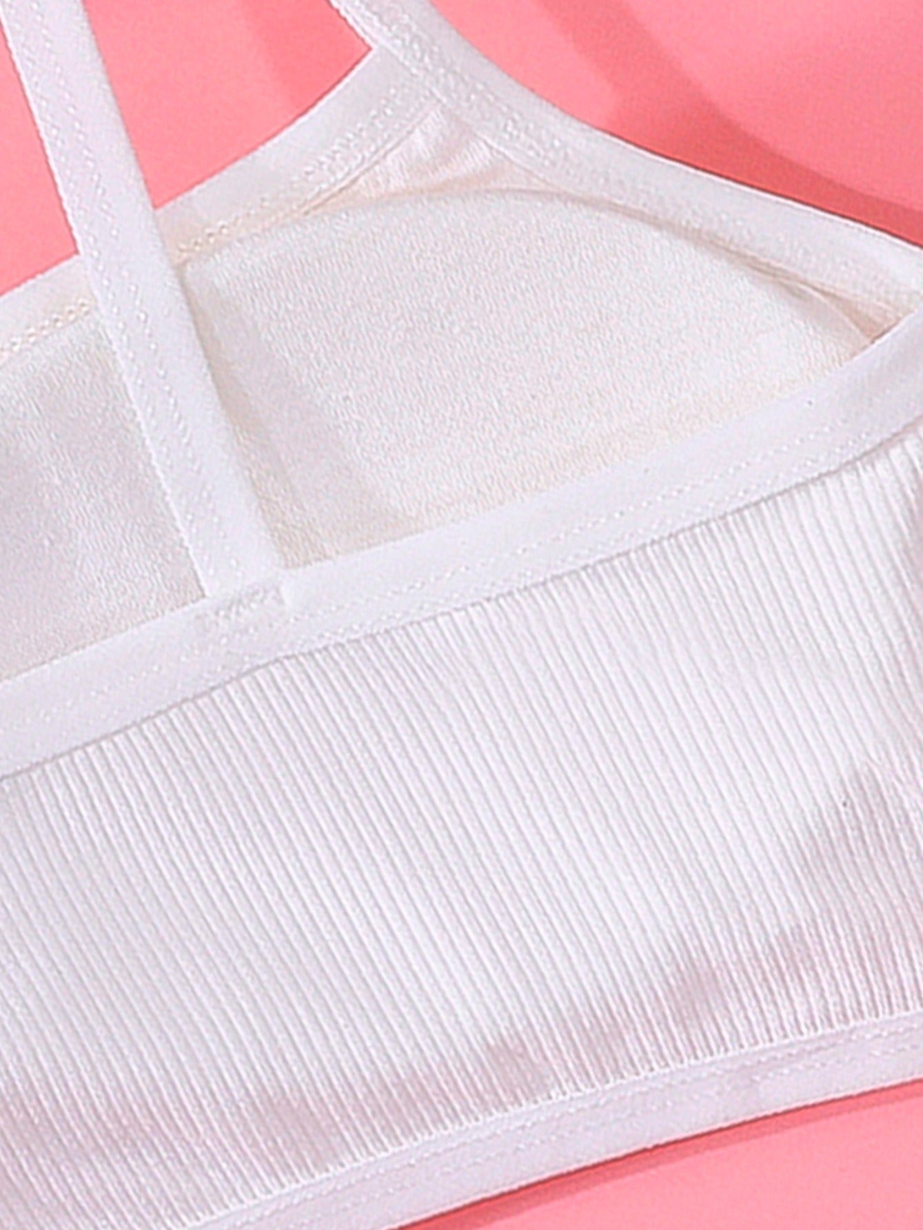3pcs Girls Solid Soft Underwear Bra Set