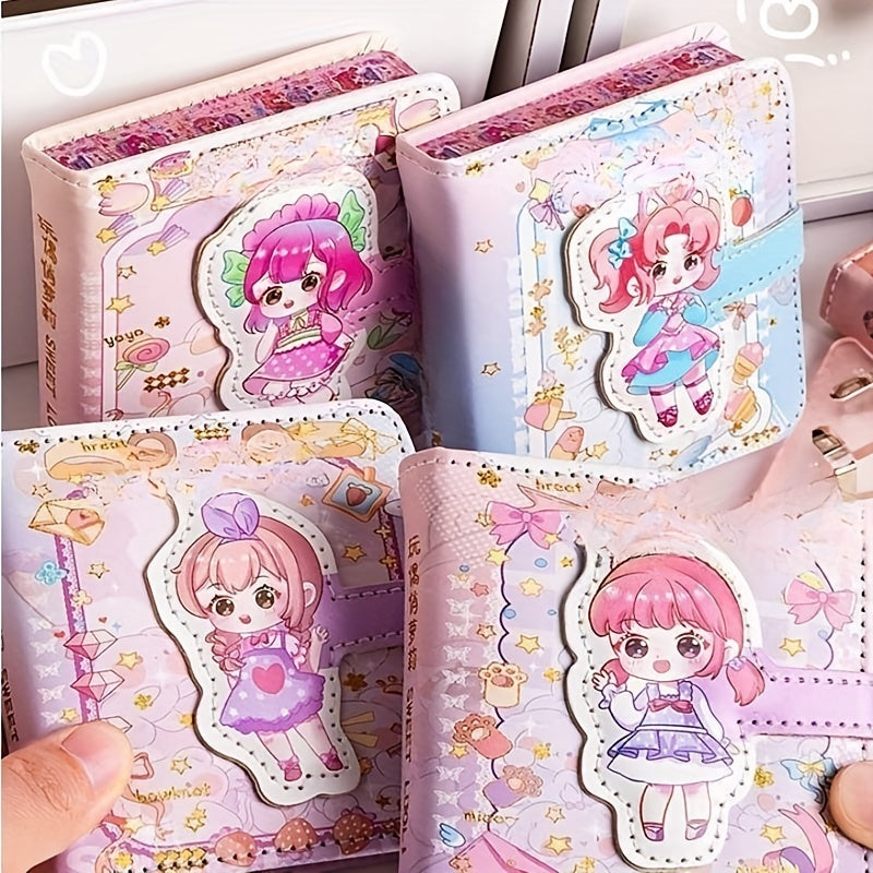 Creative Pink Cartoon Notebook with Magnetic Buckle