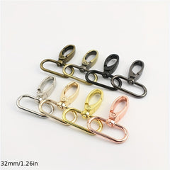 10PCS Metal Swivel Lobster Clasp DIY Snap Hooks & Trigger Buckles