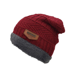 Slouchy Knitted Wool Hat for Cold Weather