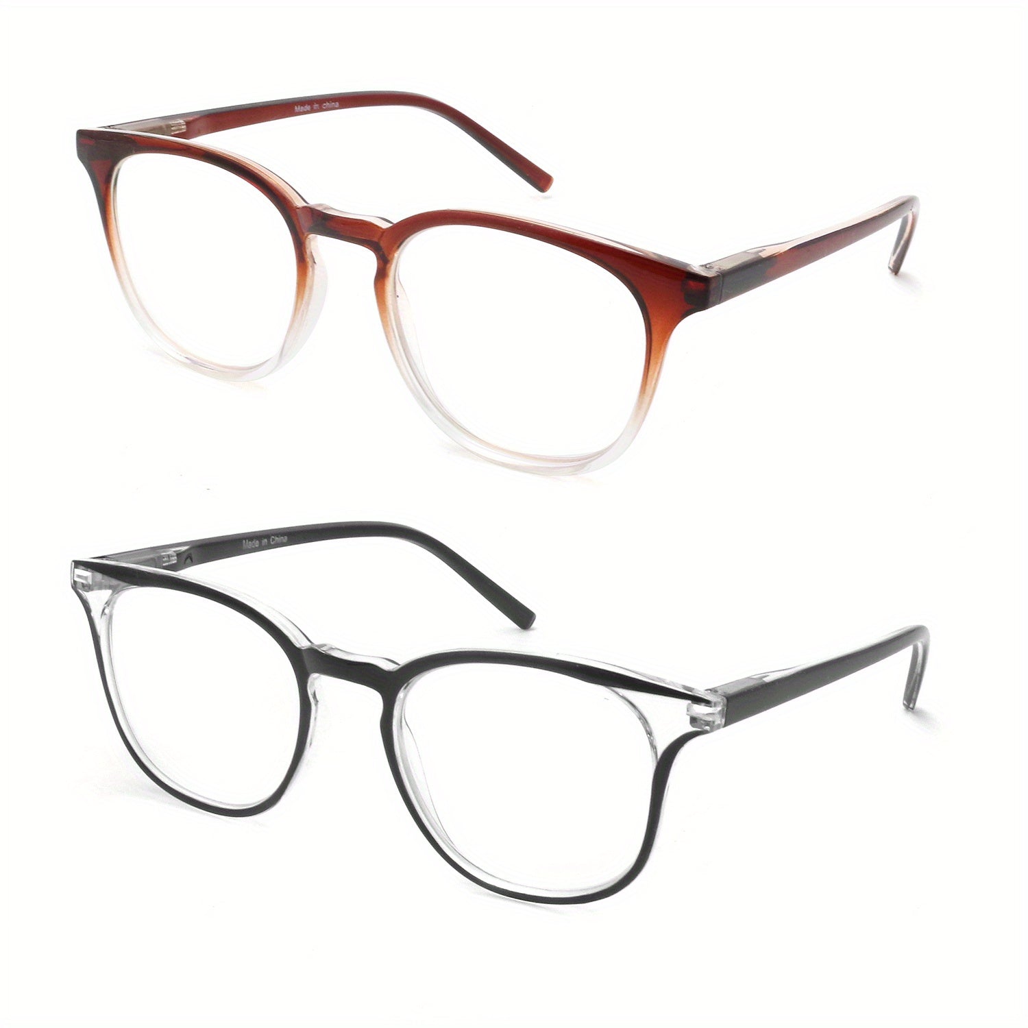 Retro Round Reading Glasses Light Blocking Anti Fatigue Presbyopia Reader