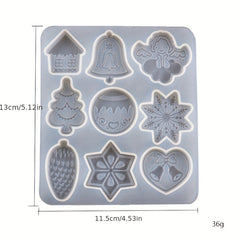 Crystal Drop Mold Christmas Snowflake Elk Resin Mold DIY