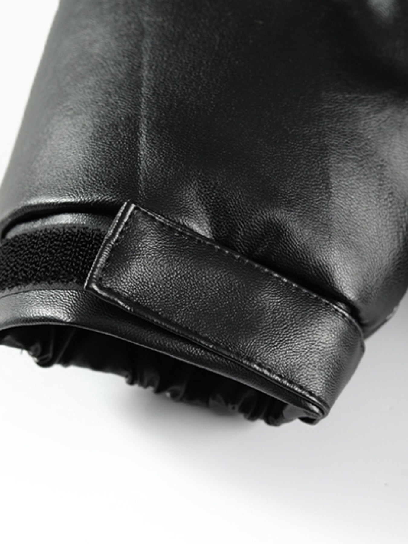 Men's Stand Collar PU Leather Jacket Coat