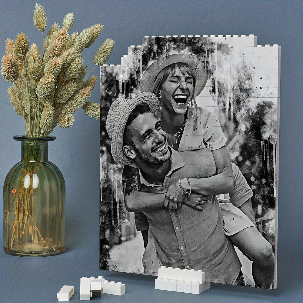 Custom Photo Puzzle with Your Own Picture - Building Blocks Birthday