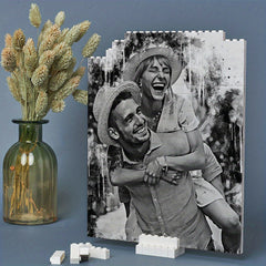Custom Photo Puzzle with Your Own Picture - Building Blocks Birthday