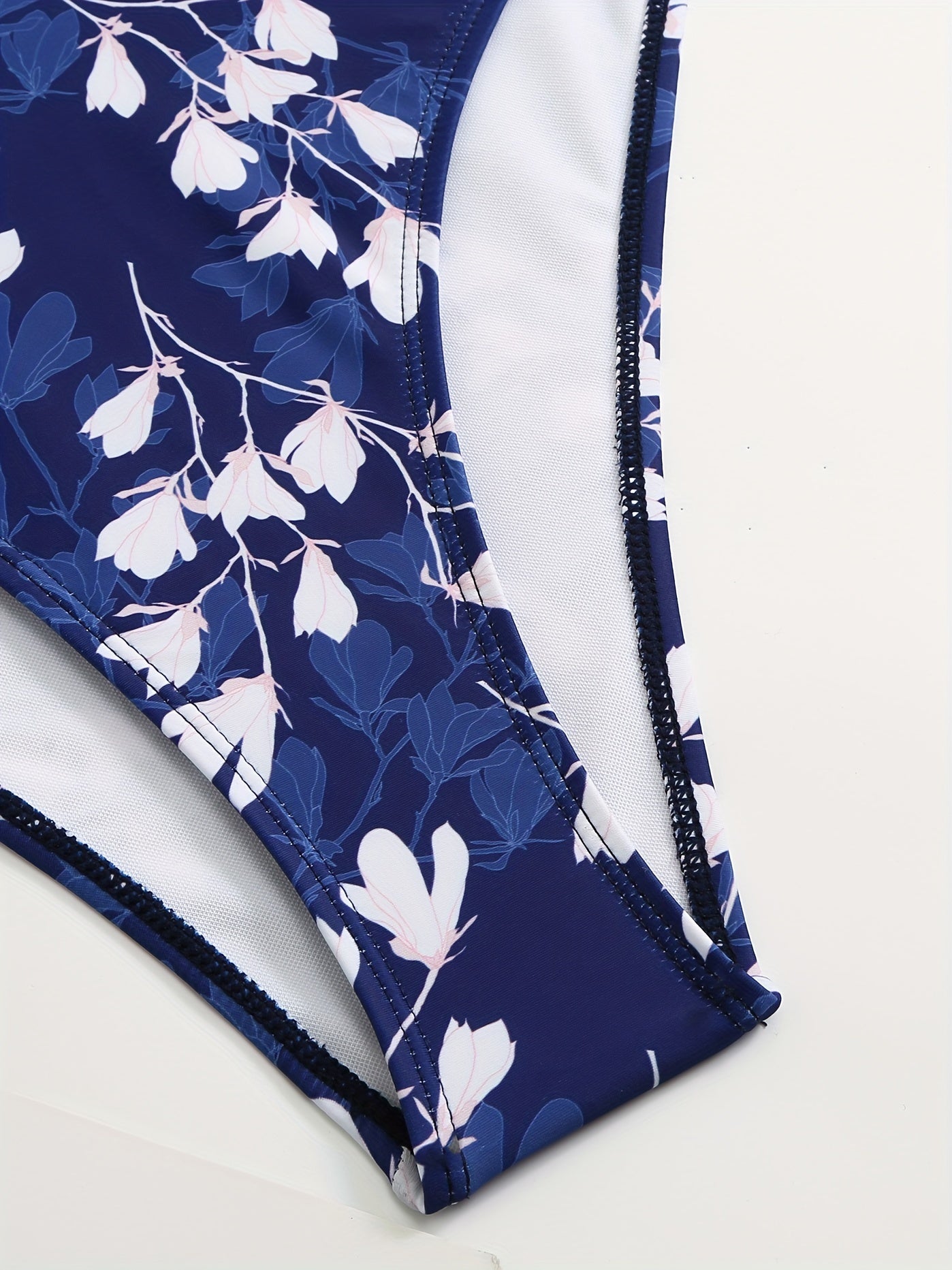 Floral Cut Out Tankini Set
