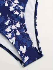 Floral Cut Out Tankini Set