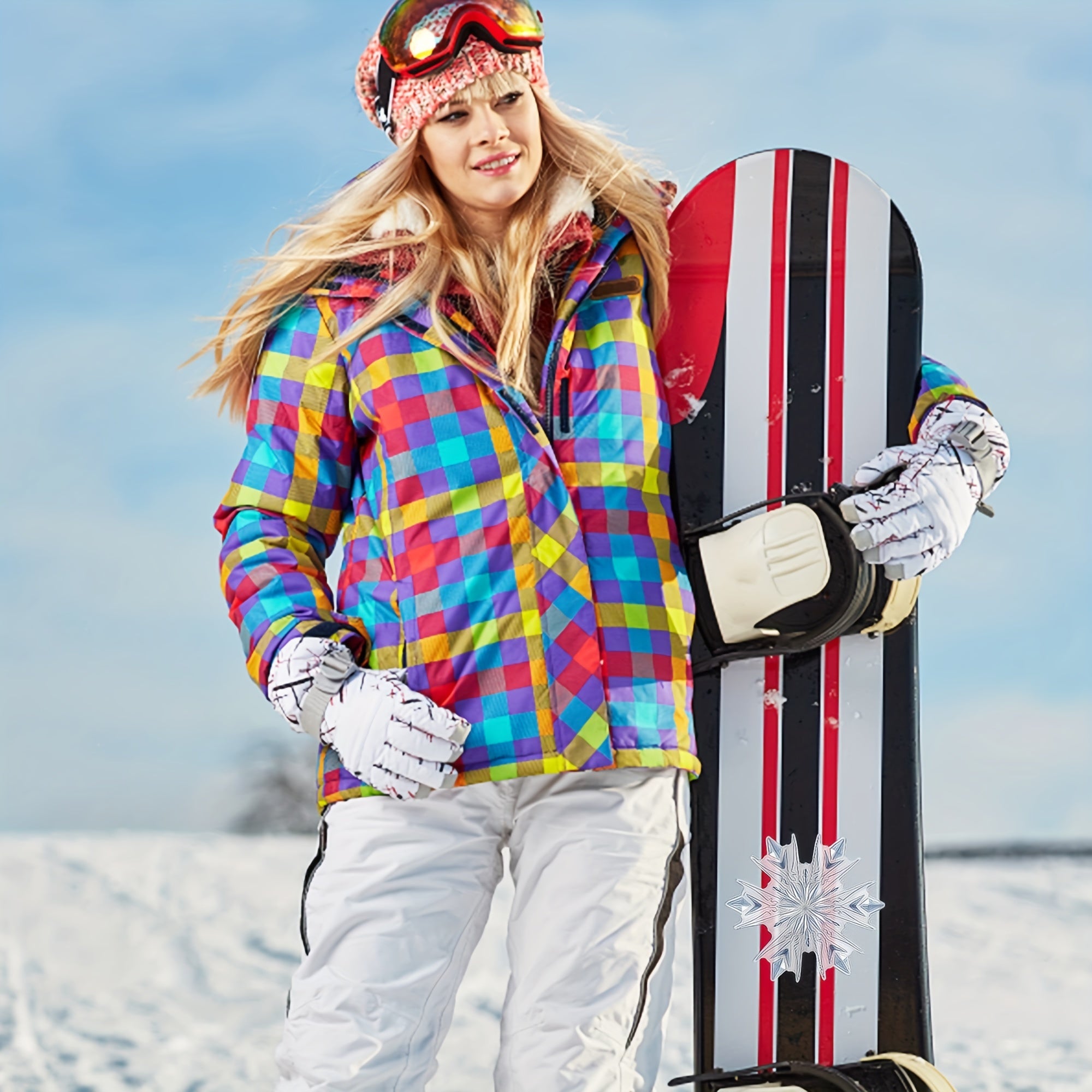 2pcs Snowboard Pedal Pads 3D Transparent Non Slip Snowflake Pedal Pad