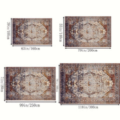 Vintage Persian Anti-Fatigue Kitchen Mat Non-Slip Carpet Washable Large Rug