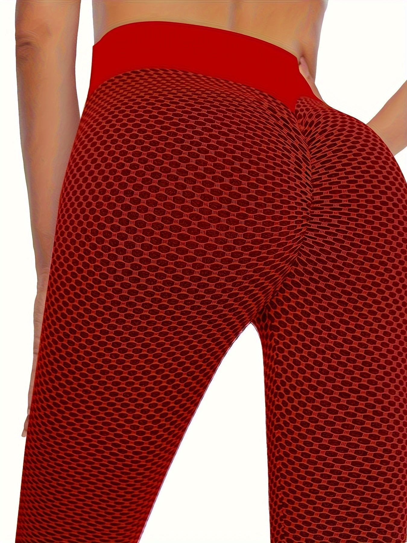Honeycomb Butt Lifting Sports Leggings Yoga Running Tight Pants