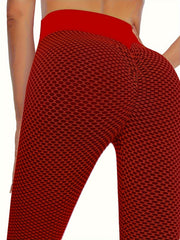 Honeycomb Butt Lifting Sports Leggings Yoga Running Tight Pants