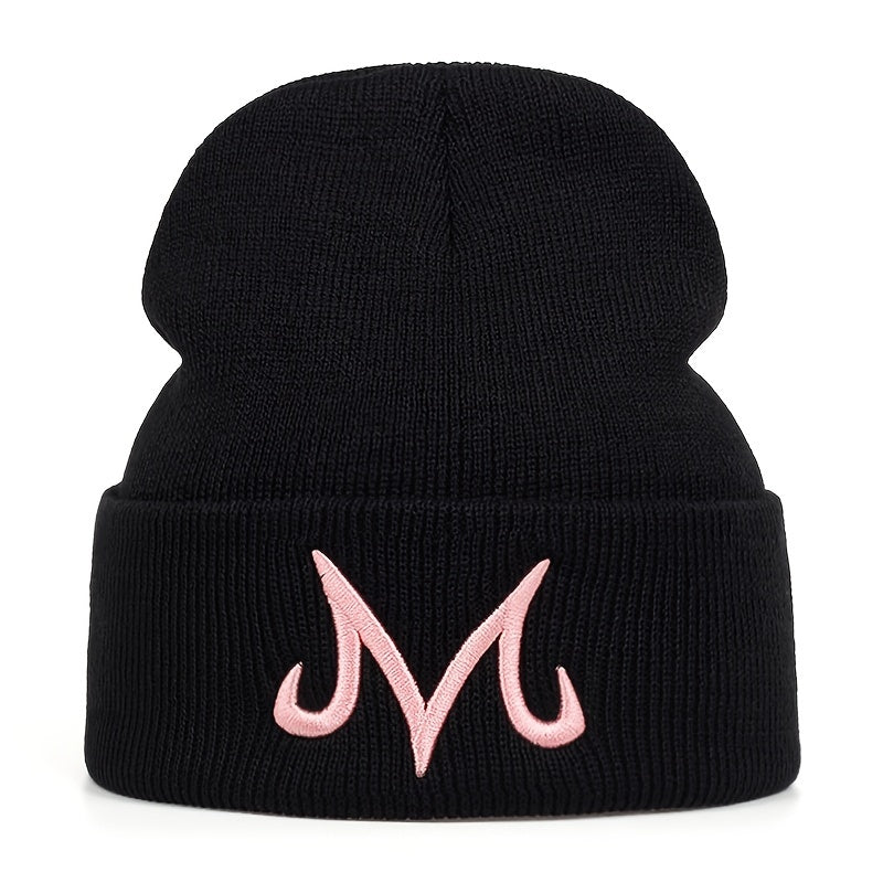 M Letter Men's Knitted Hat Warm Winter Hat
