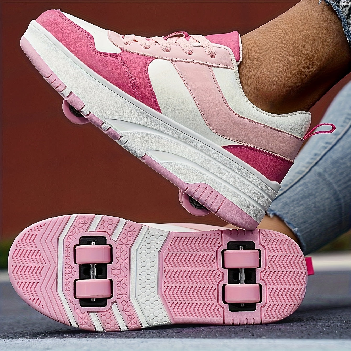 Girl's Roller Shoes Comfy Detachable Wheel Skate Sneakers