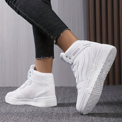 Women's High Top Skate Shoes Round Toe Platform Sneakers Outdoor Sport Shoes