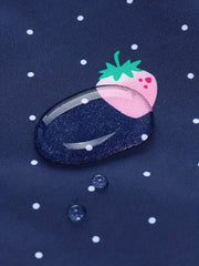 Kids Cartoon Strawberry Print Rain Overall Jumpsuit