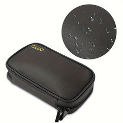 Waterproof Data Cable Storage Bag PU Leather Travel Organizer