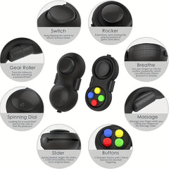 Fidget Controller Stress Relief Toy with Colorful Buttons for Relax & Focus