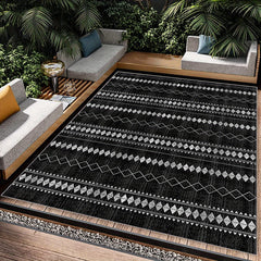 Soft Faux Sheepskin Geometric Moroccan Style Carpet
