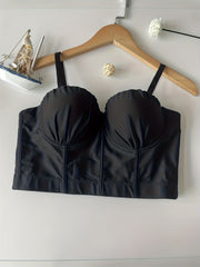 Solid Corset Bra Push Up Slimming T Shirt Bra Women's Underwear