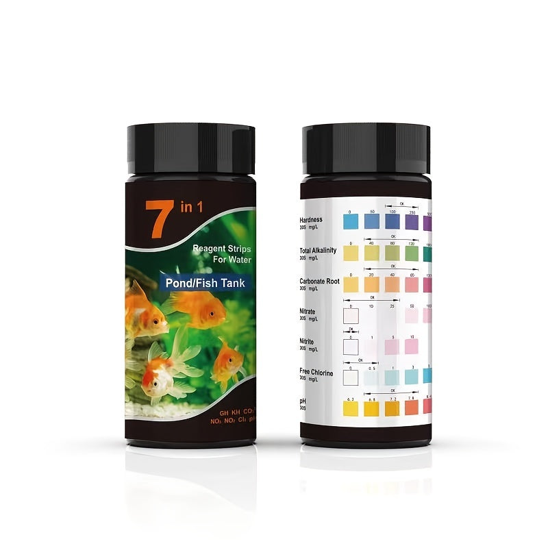 7-in-1 Aquarium Water Test Strips for Fish Tanks
