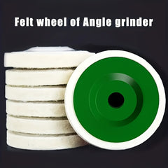 5pcs Green Wool Felt Disc Wheel Pad Buffing Wheel Pad for Angle Grinder
